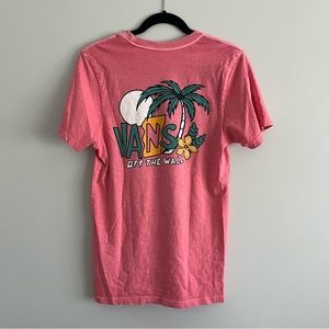 Vans Pink Graphic Tee Size Men’s Small